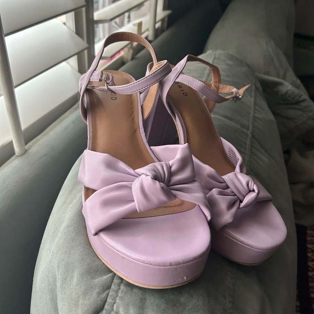 Torrid women's soft bow purple heels - Picture 2 of 5